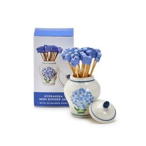 Two's Company Blue Floral Ginger Jar with Picks